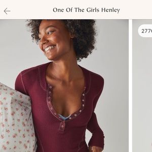 Free People: One of the Girls Henley